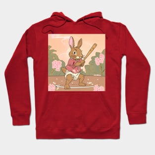 Cuteness of a Rabbit Bunny Playing Baseball Hoodie